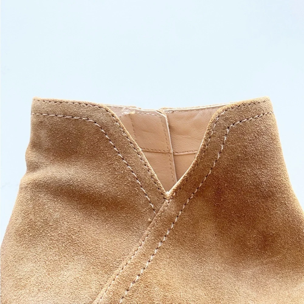SEYCHELLES Brown Suede Round Toe Ankle Boots NEW